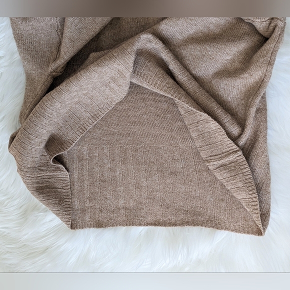 NWOT Madewell camel drop shoulder oversized boxy wide sleeve ribbed knit cuffs - Picture 12 of 14